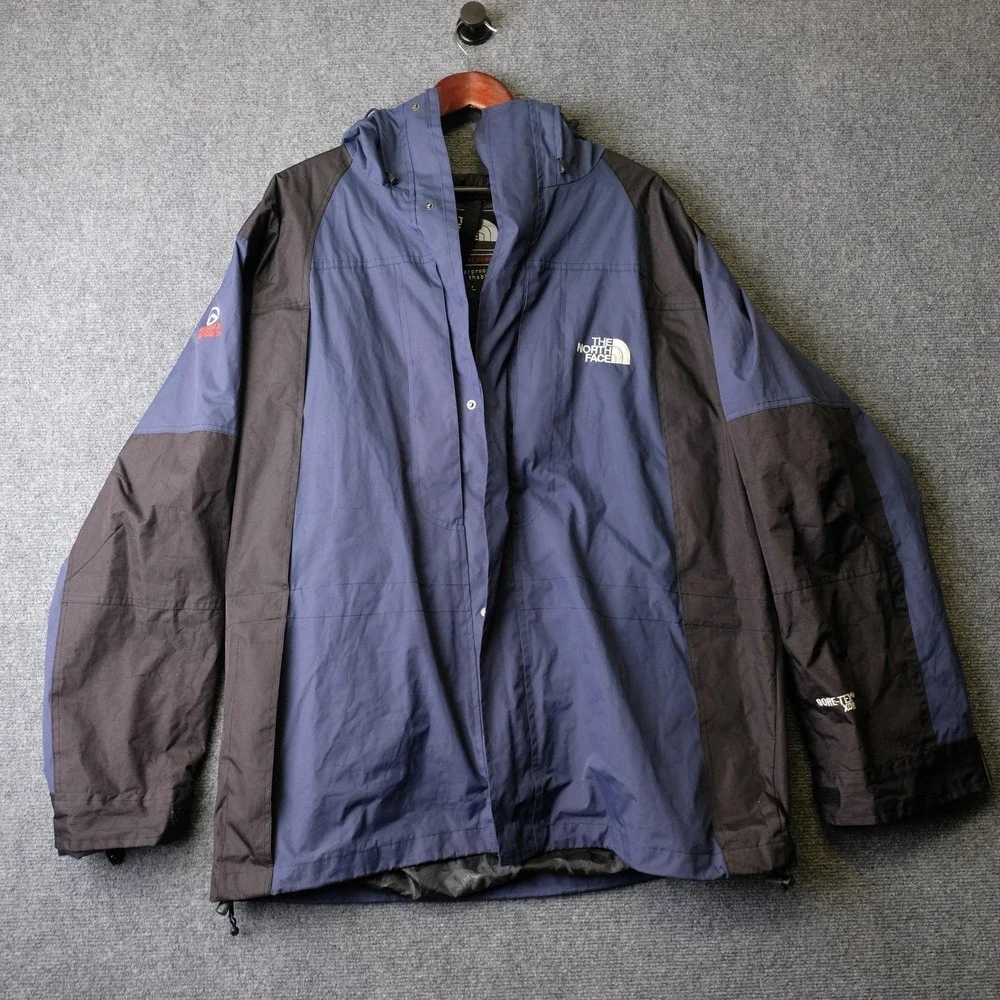 North Face Summit Series Ski Jacket Mens XL Blue Gore-Tex Hooded Waterproof